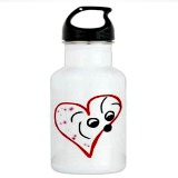 coton de tulear water bottle