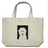 coton de tulear tote bag