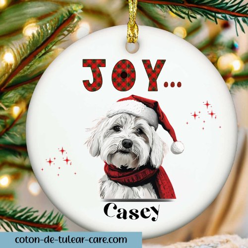 Coton de Tulear Joy Christmas Ornament